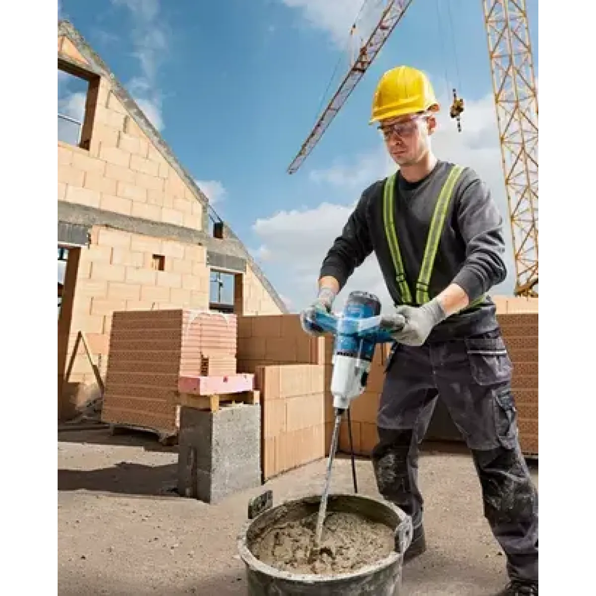 Бъркалка за строителни разтвори Bosch GRW 140, 1400 W, 10 Nm 06011C4020