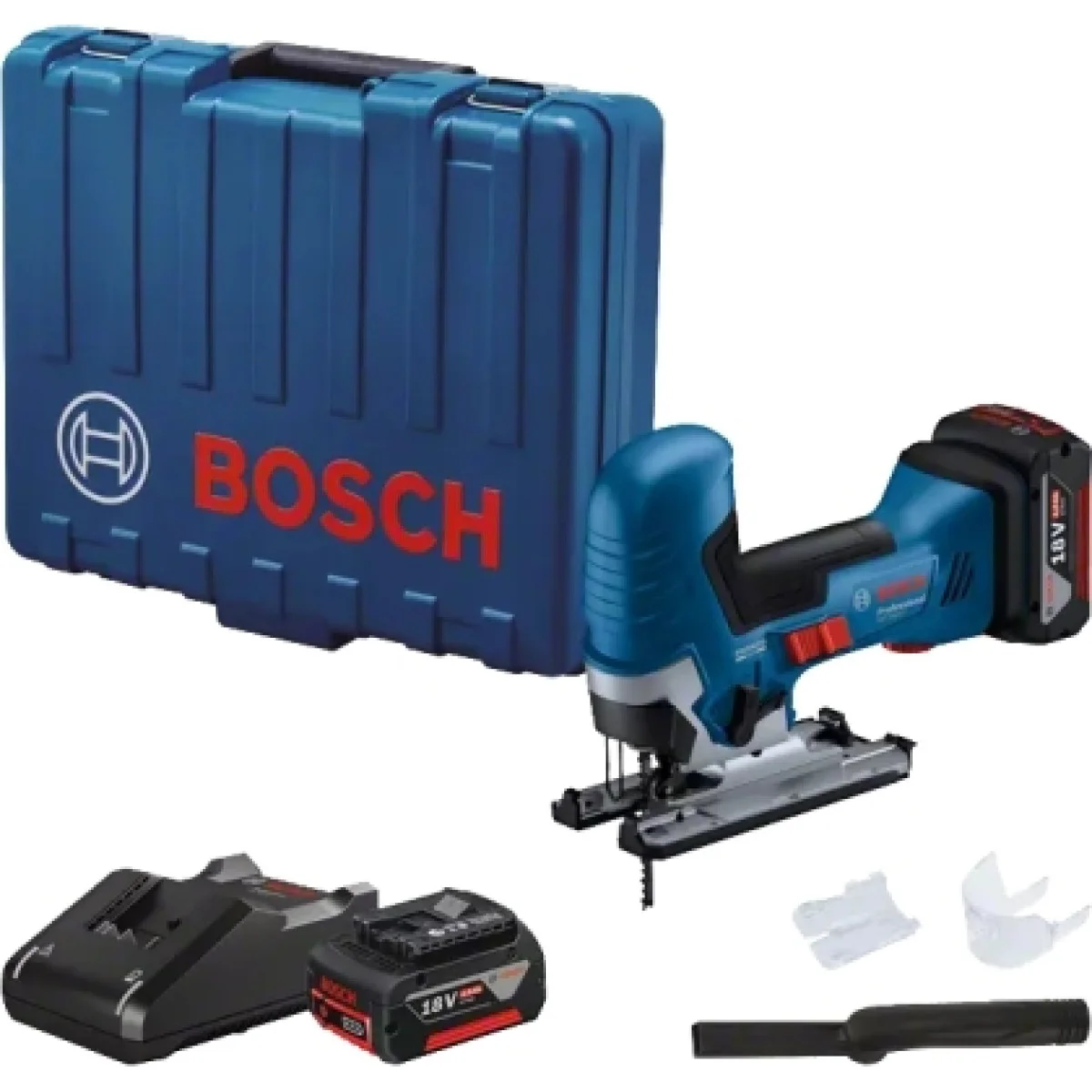 Акумулаторен прободен трион Bosch GST 185-LI PROFESSIONAL, 18.0 V, 125 мм, 2 x батерия GBA 18V 4.0Ah 06015B2022