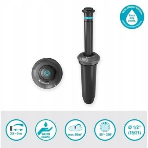 Изскачащ разпръсквач Gardena MD80, 80 м²