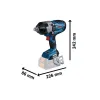 Акумулаторен гайковерт Bosch GDS 18V-1600 HC, 3/4, 2200 Nm, 2 бр батерия ProCORE18V 8.0Ah, в  L-BOXX 136 06019M1002