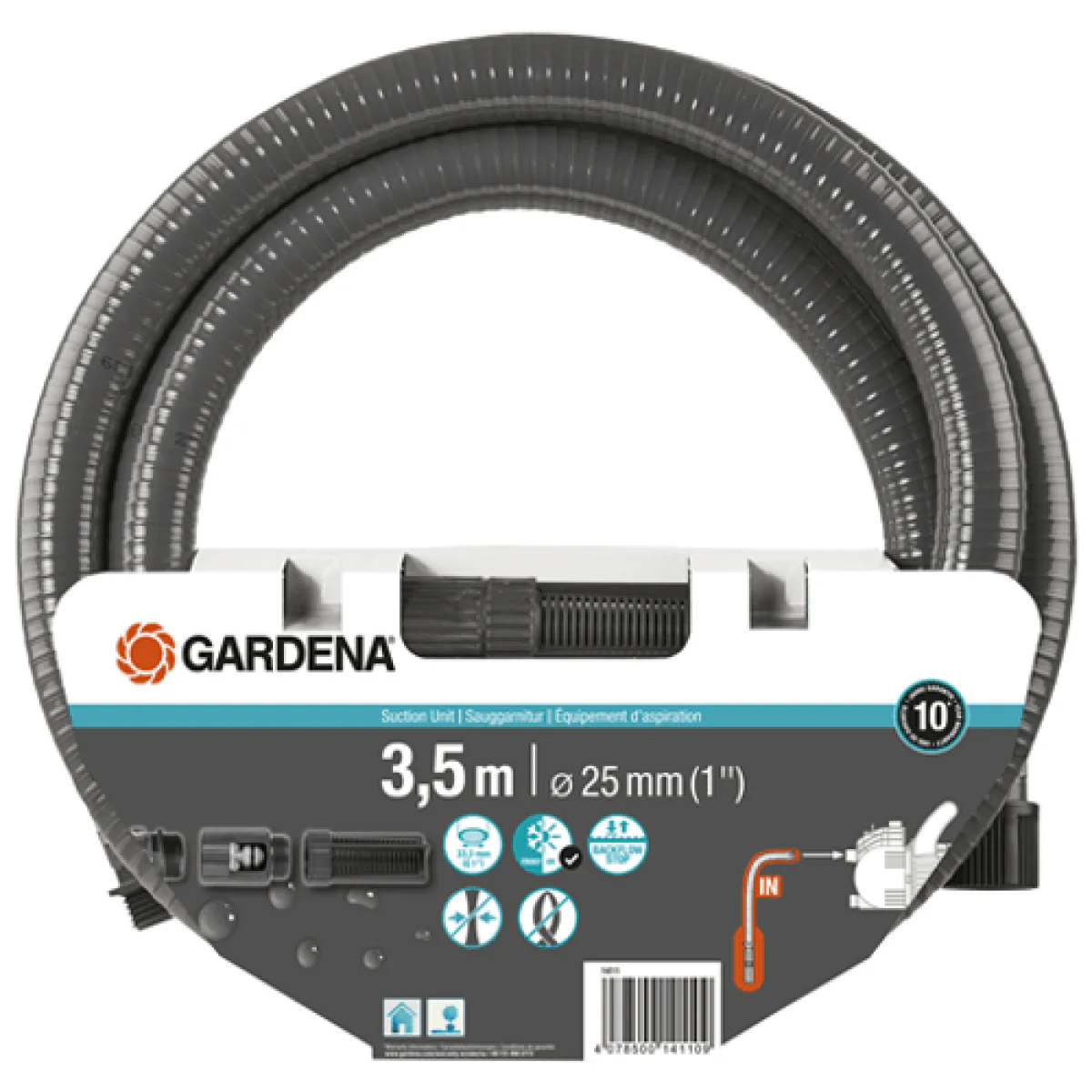 Засмукващ маркуч със смукател с възвартен клапан 3.5 м  GARDENA 01411-20