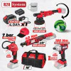 Комплект акумулаторни машини Raider RDP-BXS4, R20, с батерия 4 Ah 20 V, зарядно и аксесоари