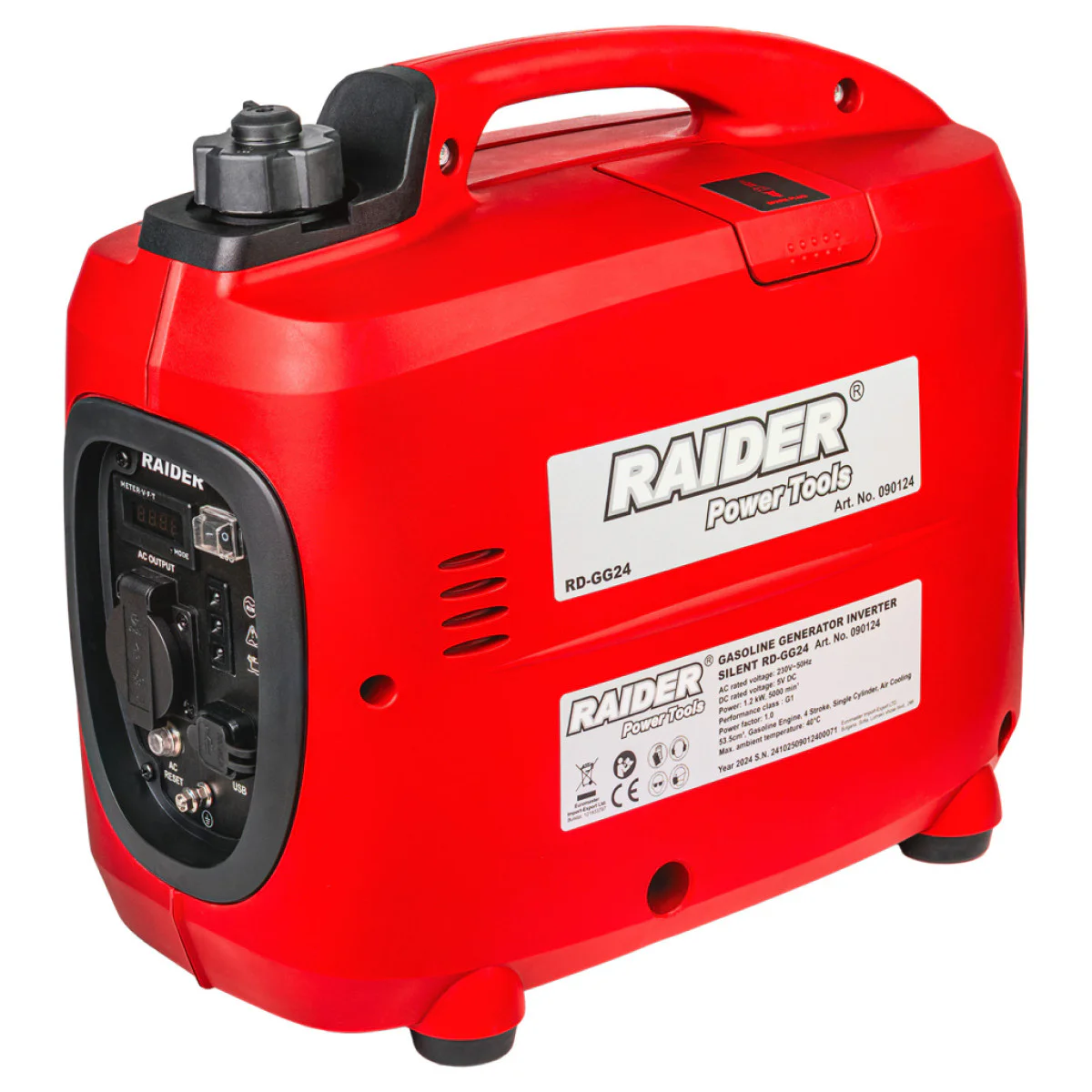 Инверторен бензинов генератор Raider RD-GG24, 1.2 kW, 3 л, с AVR 090124 Инверторен бензинов генератор Raider RD-GG24, 1.2 kW, 3 л, с AVR 090124