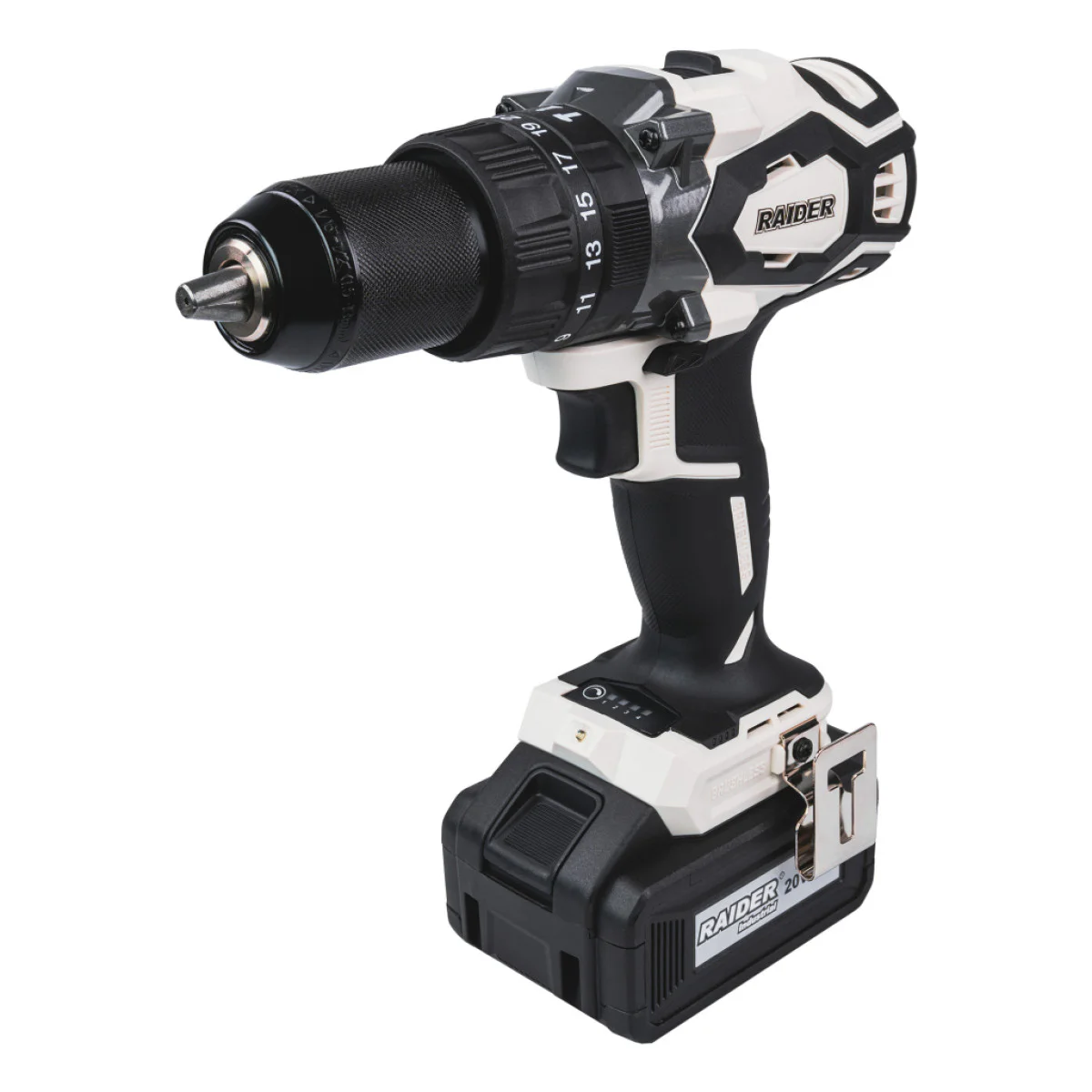 Акумулаторен ударен винтоверт Raider RDI-CDB03W, 155 Nm, с 1 батерия 20 V, 4 Ah, зарядно и куфар 011503