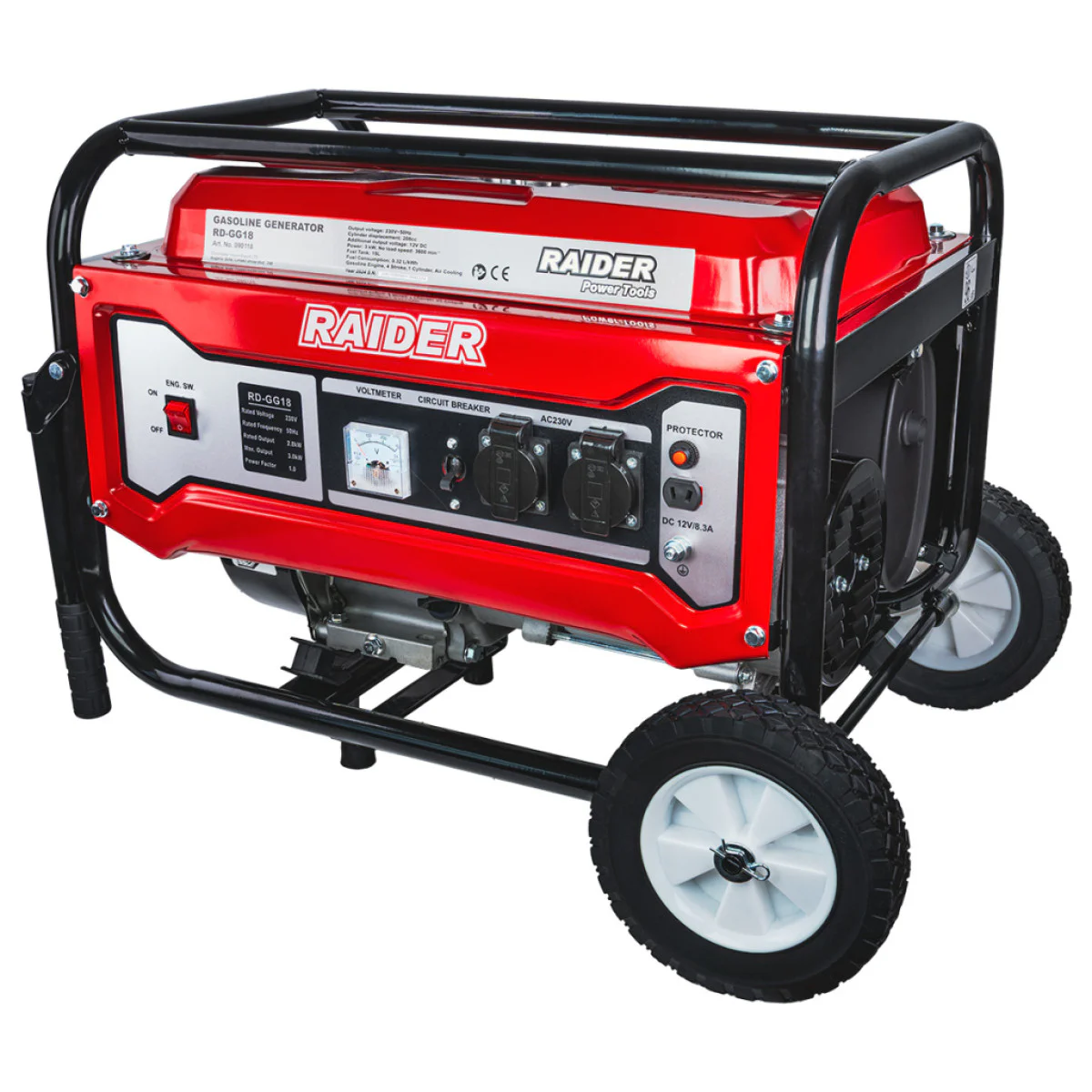 Бензинов генератор за ток Raider RD-GG18, 3 kW, 15 л 090118