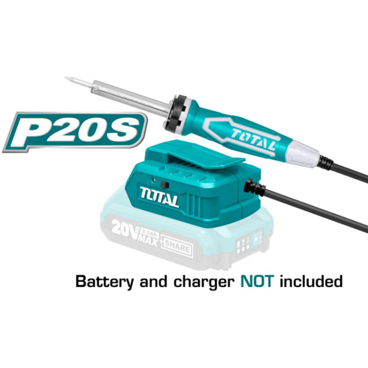 Акумулаторен поялник TOTAL TSILI2001, 20 V, 40 W, без батерия TSILI2001