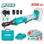 Акумулаторна тресчотка TOTAL TDRLI2060152, 3/8", 65 Nm, 1 батерия 20 V 2.0 Ah