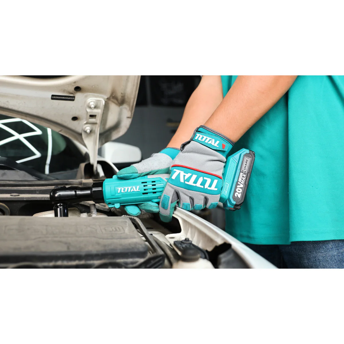 Акумулаторна тресчотка TOTAL TDRLI2060152, 3/8", 65 Nm, 1 батерия 20 V 2.0 Ah TDRLI2060152