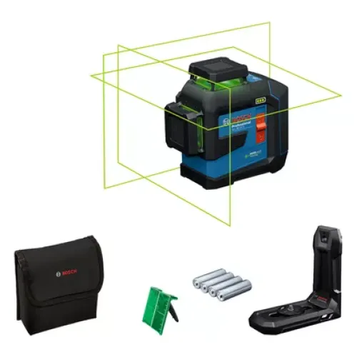 Линеен лазер Bosch GLL 80-33 G Professional, до 30м, държач LB 10, зелена линия 