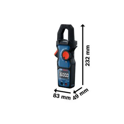 Амперклещи Bosch GMC 600-15, 600 V, 600 A, с калъф