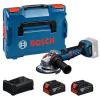 Акумулаторен ъглошлайф Bosch GWS 18V-11PS, 125 мм, с 2 бр батерии 18V, 5 Ah, зарядно 06019N4302