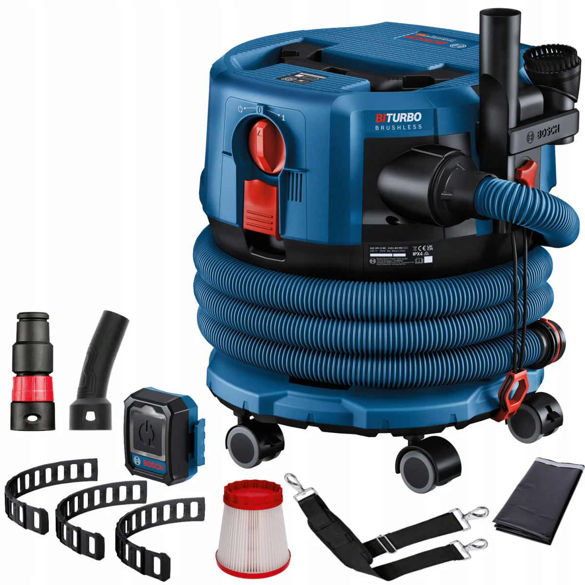 Акумулаторна прахосмукачка Bosch GAS 18V-12 MC, 18 V, 170 бара, с аксесоари, без батерия и зарядно 06019K2000