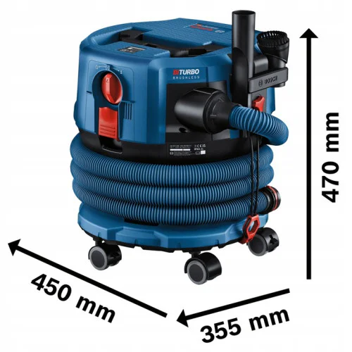 Акумулаторна прахосмукачка Bosch GAS 18V-12 MC, 18 V, 170 бара, с аксесоари, без батерия и зарядно