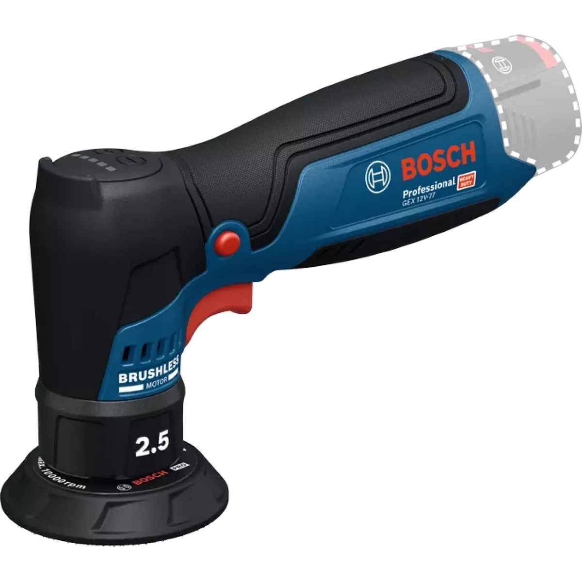 Акумулаторен ексцентършлайф Bosch GEX 12V-77, 12 V, 77 мм, без батерия и зарядно 06019L2100 Акумулаторен ексцентършлайф Bosch GEX 12V-77, 12 V, 77 мм, без батерия и зарядно 06019L2100