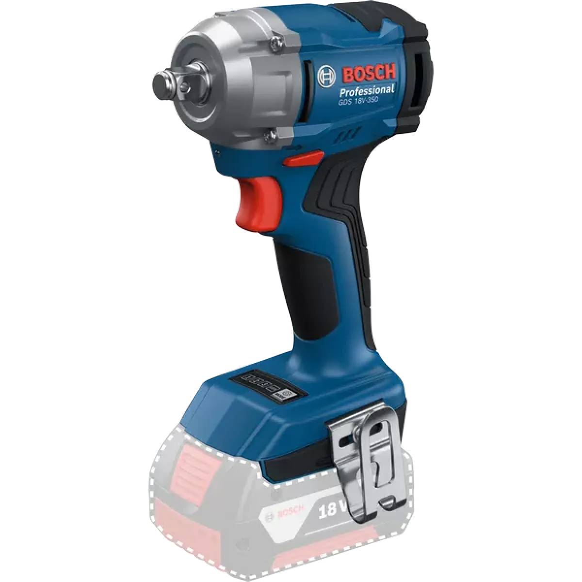 Акумулаторен ударен гайковерт Bosch GDS 18V-350, 350 Nm, ½, без батерия и зарядно 06019M5020