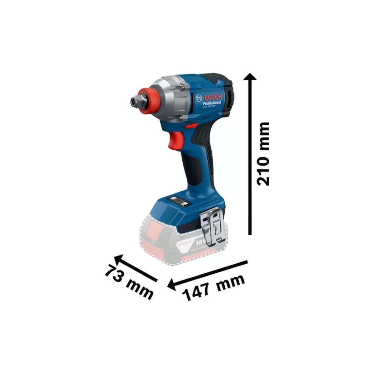 Акумулаторен ударен гайковерт Bosch GDX 18V-285, без батерия и зарядно 06019N2120