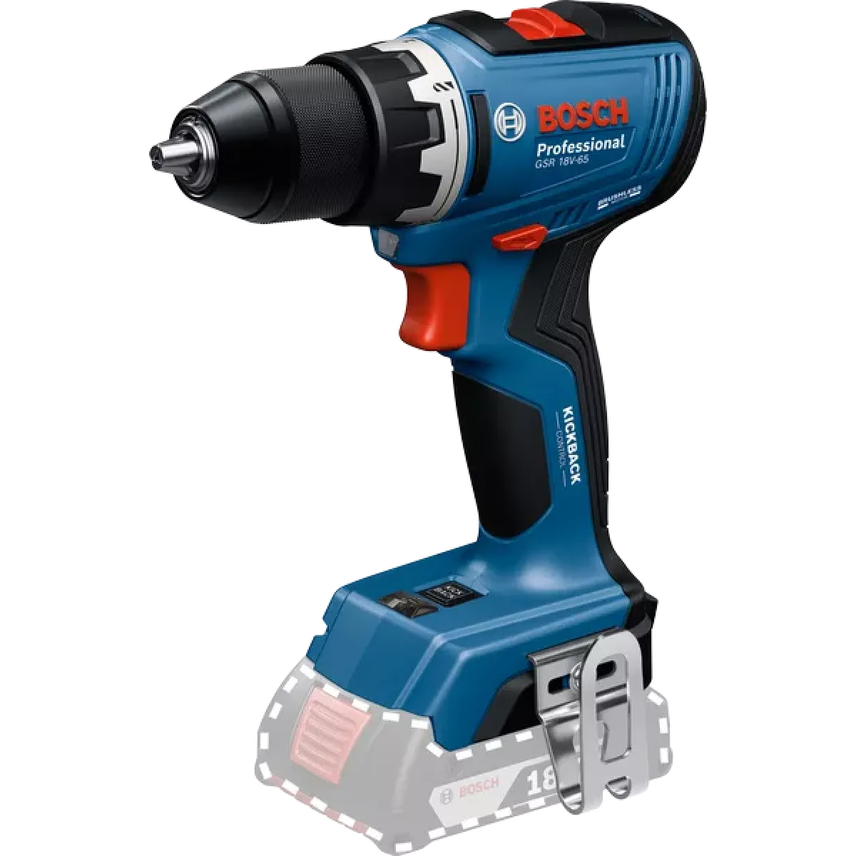 Акумулаторен винтоверт Bosch GSR 18V-65, 18 V, 63 Nm, без батерия и зарядно 06019N3200