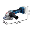 Акумулаторен ъглошлайф Bosch GWS 18V-11 S, 2 батерии GBA 18V 5.0Ah, зарядно, в L-BOXX 136 06019N4002