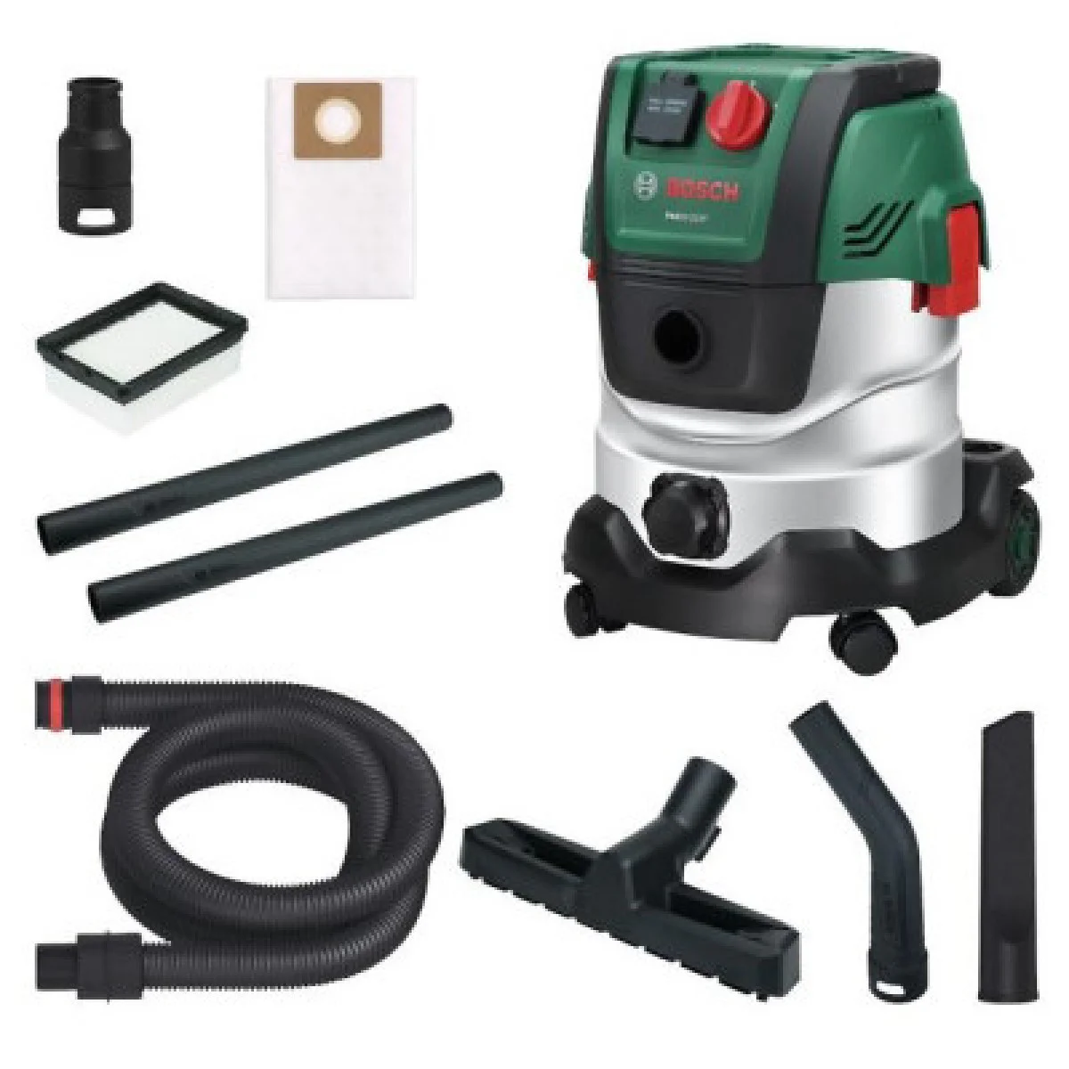 Универсална прахосмукачка Bosch PAS20-220P, 1350 W, 65 л/сек, 20 л 06033E7200