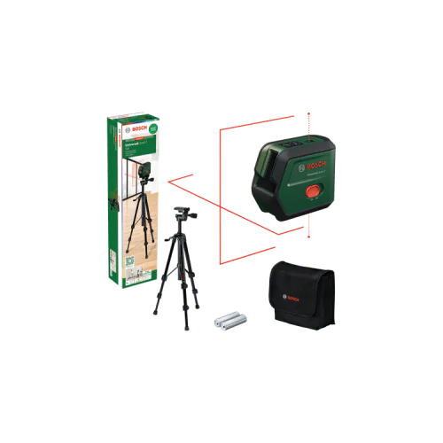 Лазерен нивелир с кръстосани линии Bosch UniversalLevel 2, 12 m, със статив