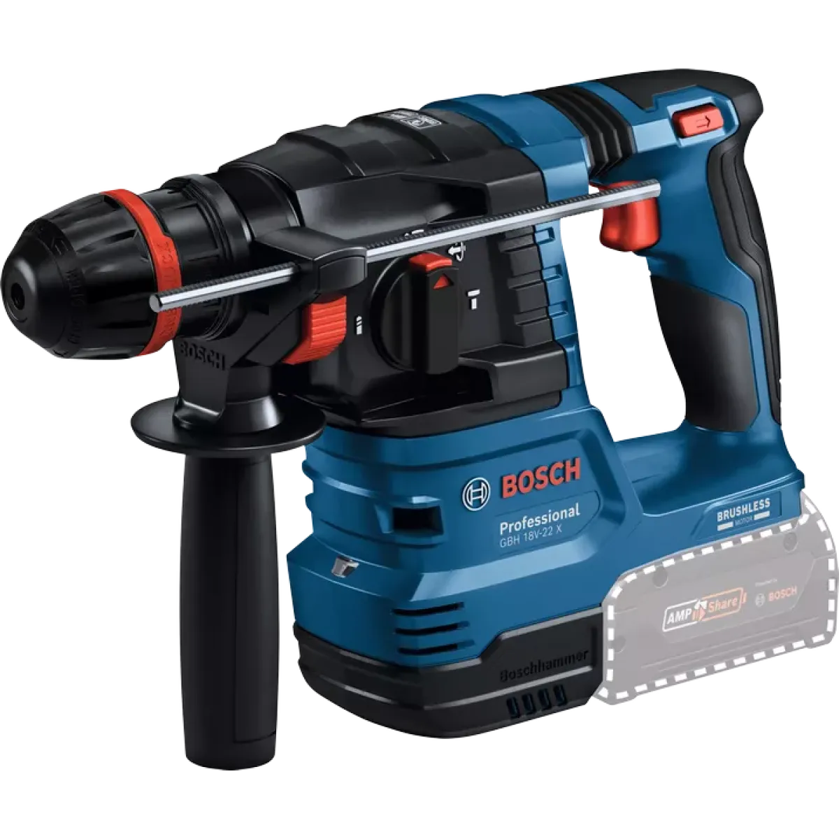 Акумулаторен перфоратор Bosch GBH 18V-22 X, 18 V, SDS-Plus, ONECHUCK, без батерия и зарядно 0611924100