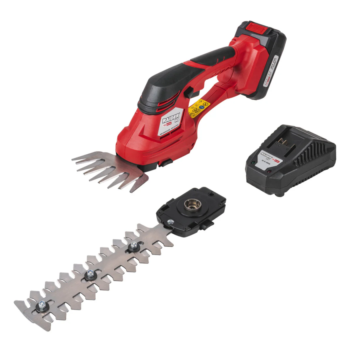 Акумулаторна ножица за трева и храсти Raider RDP-KGSHT20, R20, 100 мм, с 1 бр батерия 20 V, 2 Ah и зарядно 075557