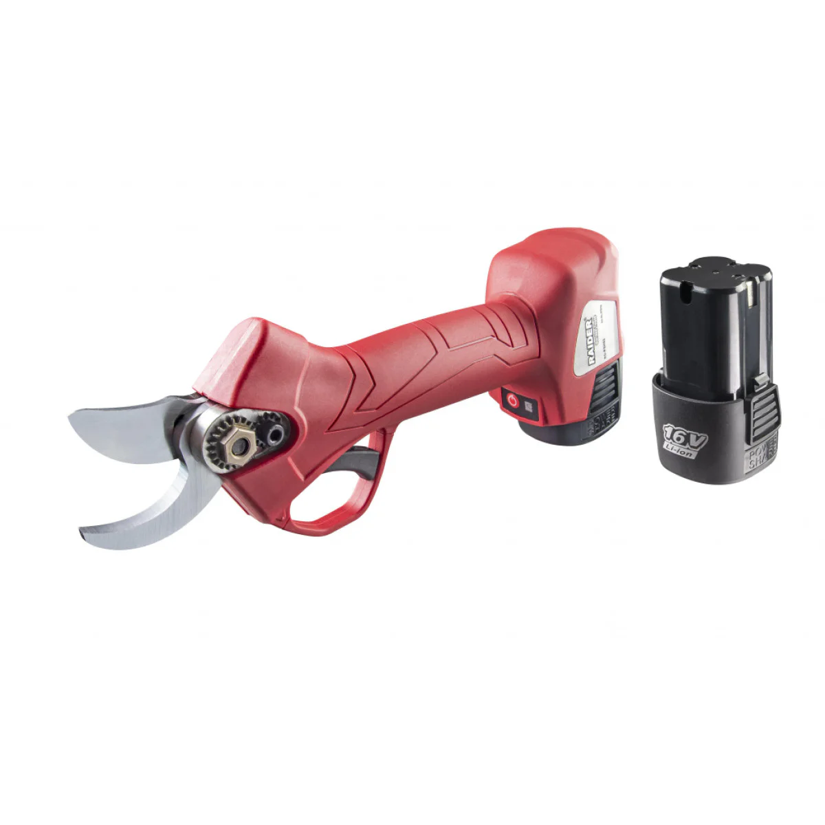 Акумулаторна лозарска ножица Raider RD-PSH02, 25 мм, с 2 батерии 16 V 2 Ah, зарядно, в куфар 075725