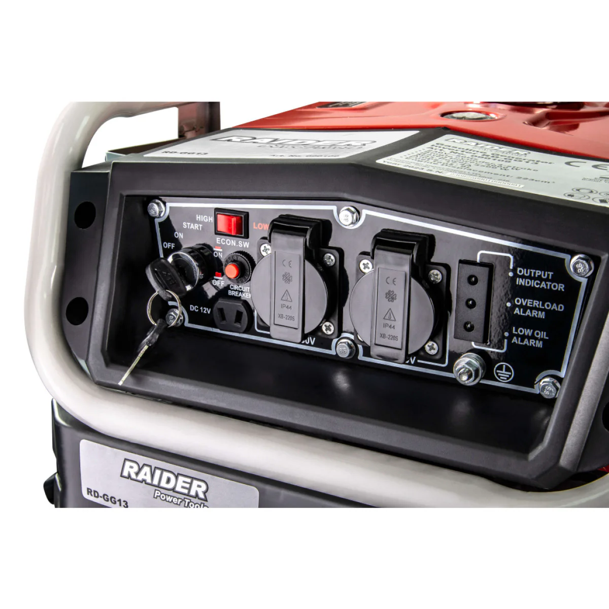 Инверторен бензинов генератор за ток Raider RD-GG13, 4.5 kW, 9 л, AVR и ел. стартер, 090109