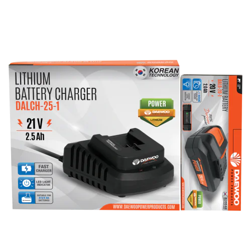 Зарядна станция DAEWOO START PACK LI-1, U-FORCE 21V, 2.5Ah + 1бр. батерия 20V, 2.0Ah 