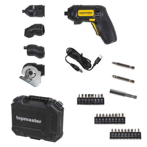 Акумулаторна отвертка TopMaster COMPACT, 5.5 Nm, с вградена батерия 4 V, 1.5 Ah