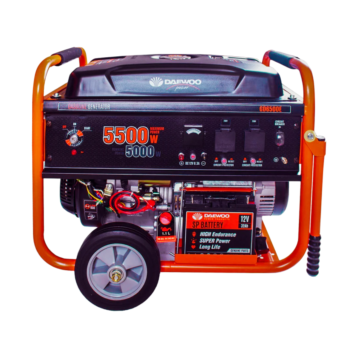 Бензинов генератор DAEWOO GD6500E, 5.5 kW, 25 л, ел. старт GD6500E Бензинов генератор DAEWOO GD6500E, 5.5 kW, 25 л, ел. старт GD6500E