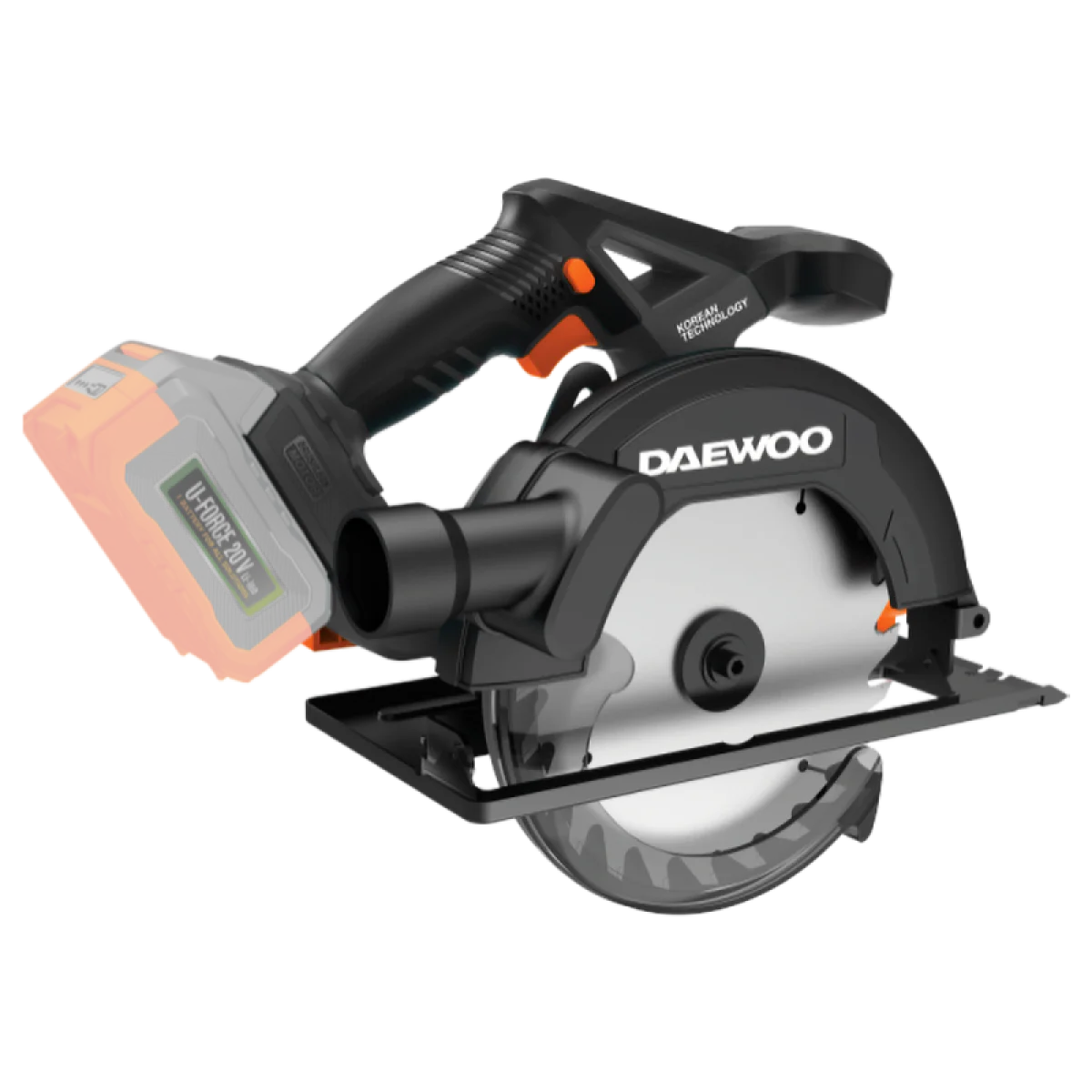 Акумулаторен ръчен циркуляр DAEWOO DALCSBL20-185, 20V, 185 мм, без батерия и зарядно DALCSBL20-185 Акумулаторен ръчен циркуляр DAEWOO DALCSBL20-185, 20V, 185 мм, без батерия и зарядно DALCSBL20-185