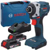 Акумулаторен ударен гайковерт Bosch GDR 18V-215, 215Nm, ¼", с 2 бр батерии 18 V, 2 Ah, зарядно и куфар