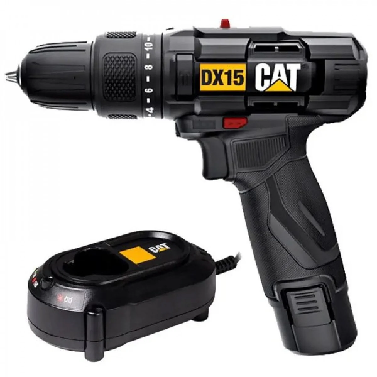 Акумулаторна бормашина CAT DX15, 30 Nm, с 1 батерия 12 V 2 Ah и зарядно 3512655
