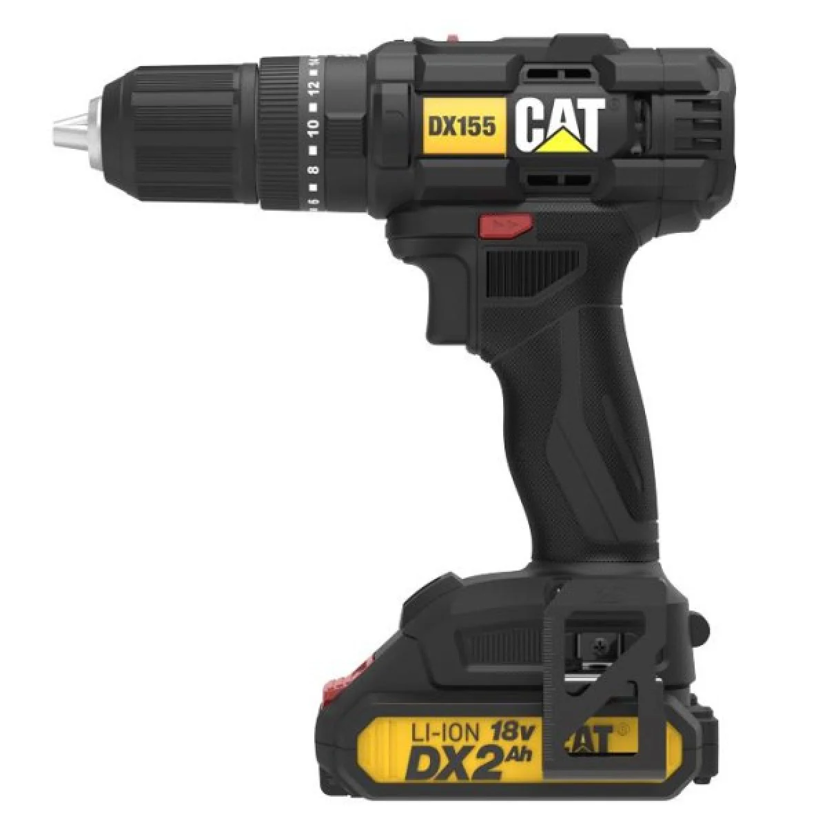 Акумулаторен винтоверт CAT DX155.1, 50 Nm, 13 мм, с 2 батерии 18 V 2,0 Ah, зарядно устройство 4 A 3525113