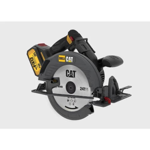 Акумулаторен безчетков ръчен циркуляр CAT DX53B, 18V, 185 мм, без батерия