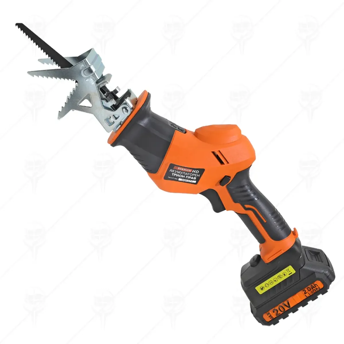 Акумулаторен саблен трион Premium HD 48149, 1 батерия 20 V, 2 Ah, зарядно 48149