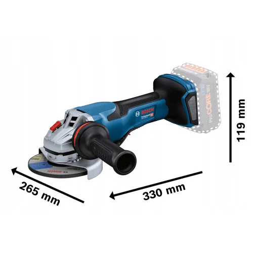 Акумулаторен ъглошлайф Bosch GWS 18V-15 P Professional, 18 V, 125 мм, без батерия и зарядно устройство