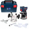 Акумулаторна фреза за кантове Bosch PRO GKF 18V-8, 18 V, 6, 8 мм, без батерия и зарядно, с аксесоари и куфар 06016C2003