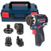 Акумулаторен винтоверт Bosch GSR 12V-32 FC, 32 Nm, с приставки, 2 бр батерии 12 V, 2 Ah, зарядно и куфар L-BOXX 102