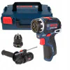 Акумулаторен винтоверт Bosch GSR 12V-32 FC, 32 Nm, 2 бр батерии 12 V, 2 Ah, с приставки, зарядно и куфар