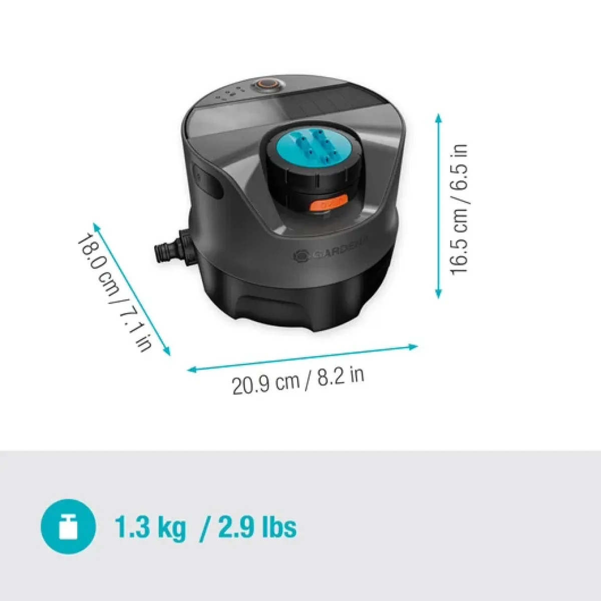 Напоителна система GARDENA AquaPrecise, захранвана от слънчева енергия, 320 м² 16000-29