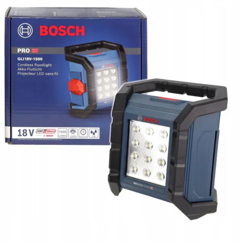 Акумулаторна LED лампа Bosch GLI 18V-1500, 18 V, 1500 lm, без батерия и зарядно