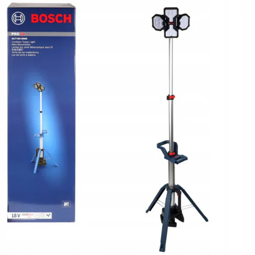 Акумулаторен прожектор със стойка Bosch GLT 18V-5000, 18 V, 5000 lm, без батерия и зарядно