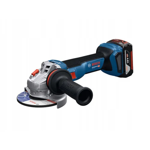 Акумулаторен ъглошлайф Bosch GWS 18V-11, ⌀125 мм, M14, с 2 батерии 18 V, 5 Ah, зарядно и куфар L-BOXX