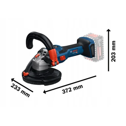 Машина за шлифоване на бетон Bosch PRO GBR 18V-15 S, 18 V, ⌀125 мм, M14, без батерия и зарядно, с куфар L-BOXX 238