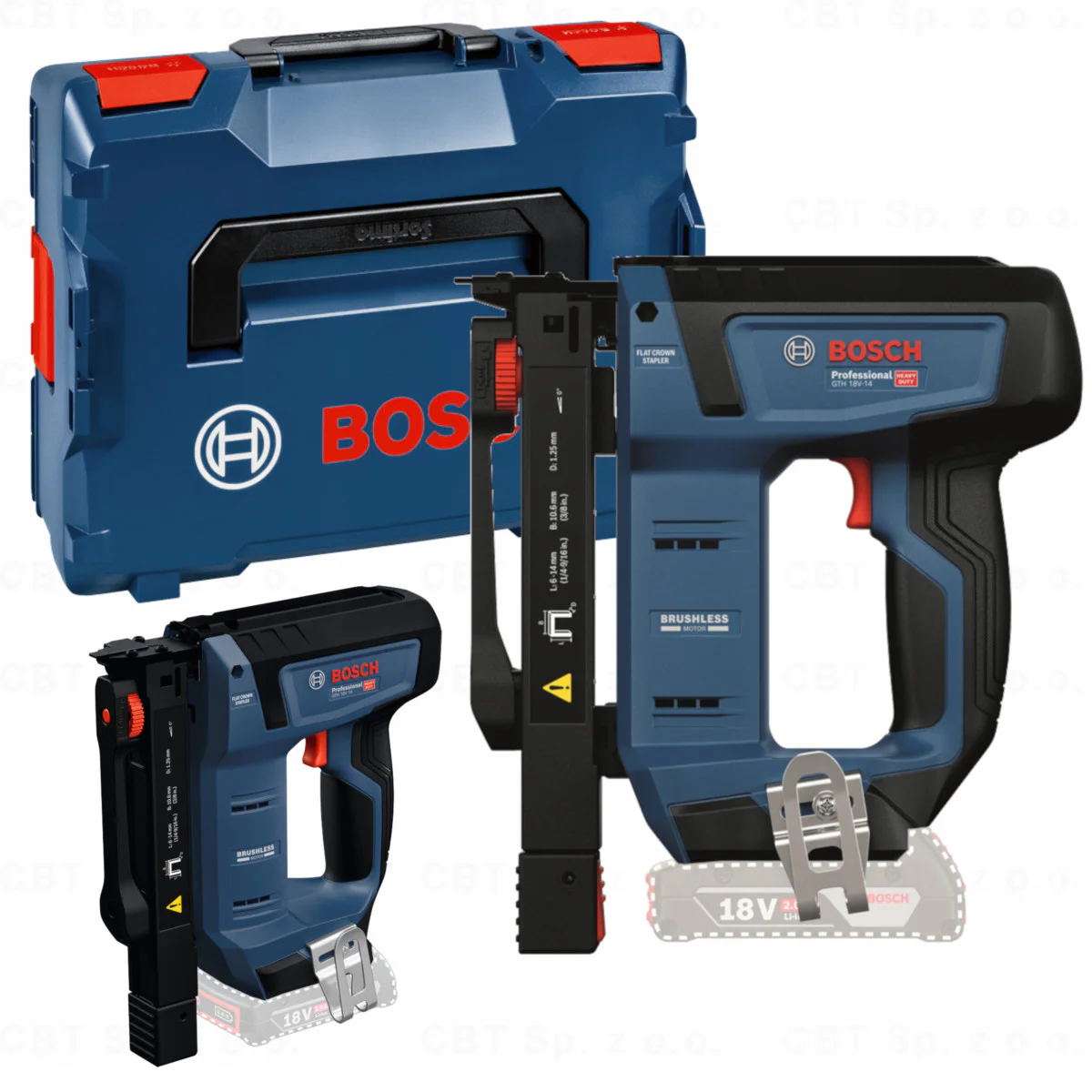 Акумулаторен такер Bosch GTH 18V-14, 18 V, 6 - 14 мм, без батерия и зарядно, в куфар L-BOXX 136 0601482801