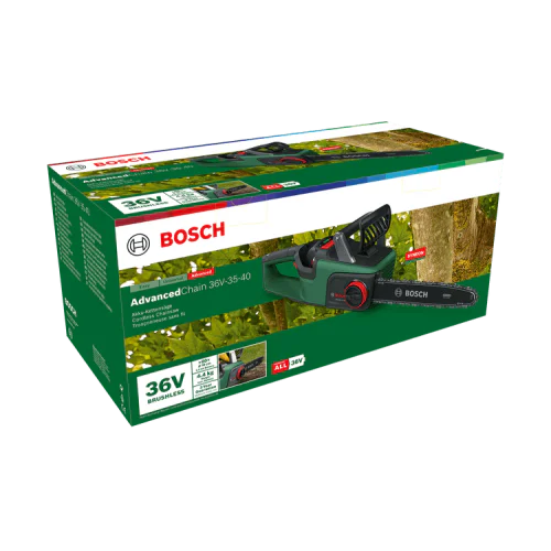 Акумулаторен верижен трион Bosch AdvancedChain 36V-35-40, 35 см, с 1бр батерия 36.0 V, 2.0 Ah и зарядно
