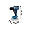 Акумулаторен винтоверт Bosch GSR 18V-65, 18 V, 63 Nm, без батерия и зарядно 06019N3200