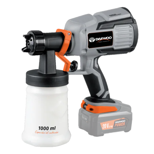 Акумулаторен пистолет за боядистване DAEWOO DALPG18Y-1, 20V, 1000ml, 13kPa, без батерия и зарядно